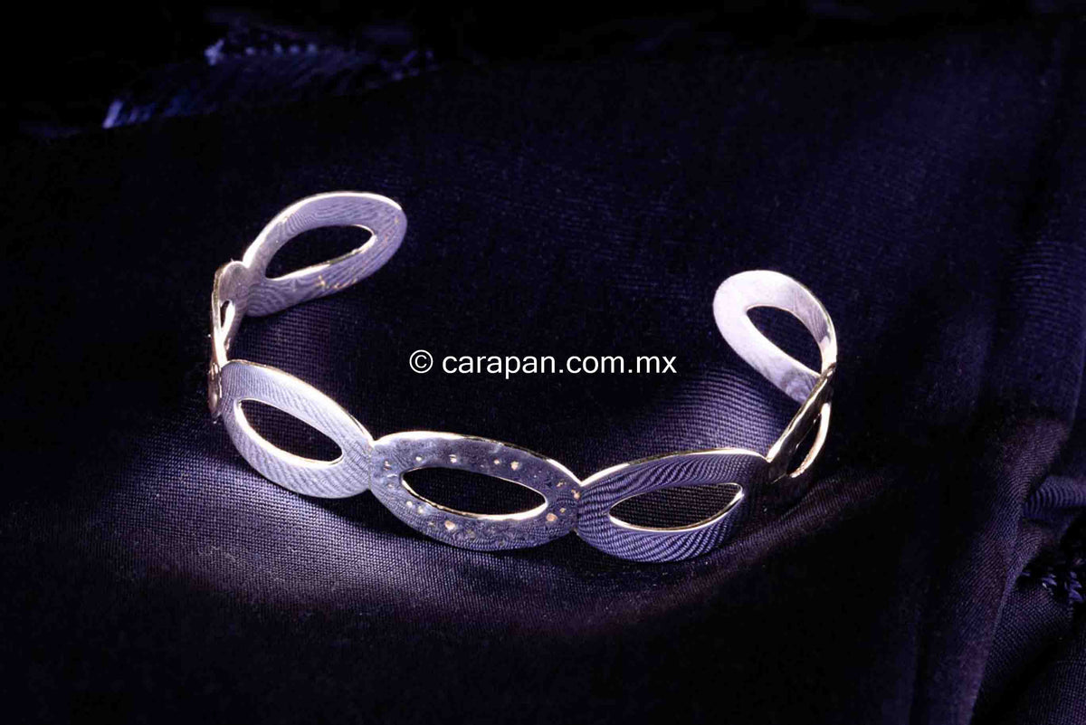 Cuff openwork sterling silver bracelet