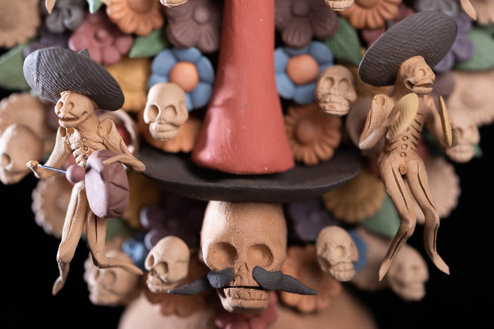 Day of the Dead Catrina Clay Tree of life Mexican Pottery from Metepec