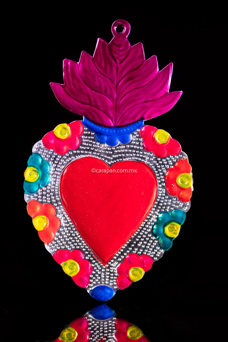 Oaxacan Tin Heart Mexican Folk Art