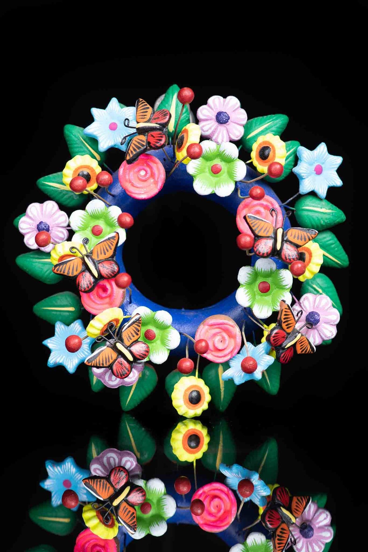 Colorful-Mexican-Folk-Art-Clay-Crown