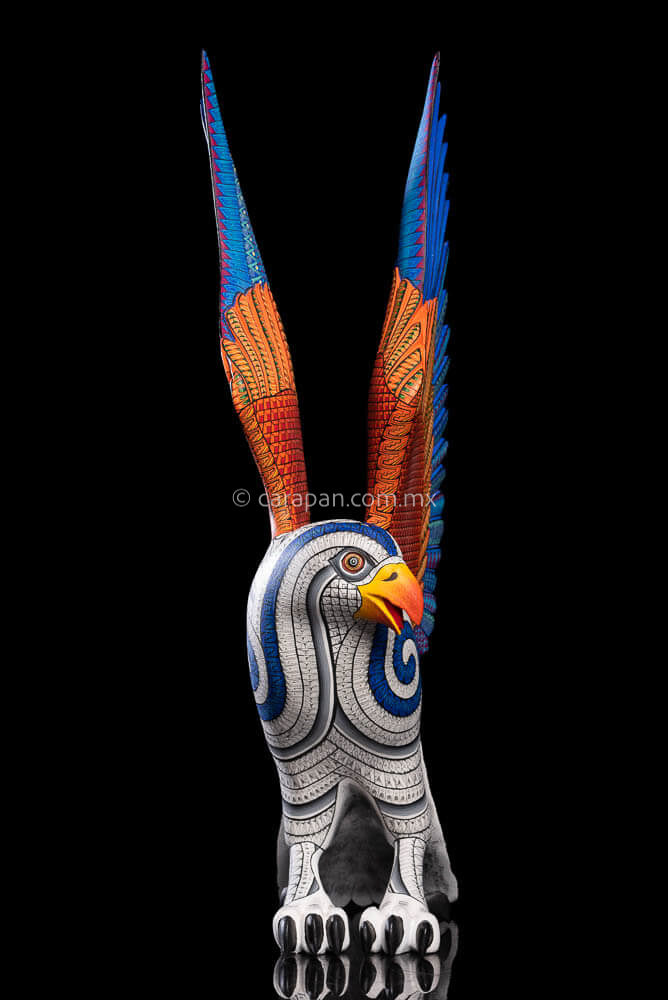 Eagle Alebrije Oaxacan Wood Carving Zapotec Patterns