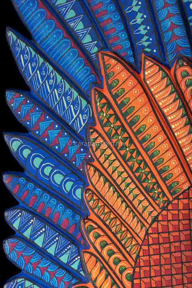 Eagle Alebrije Oaxacan Wood Carving Zapotec Patterns
