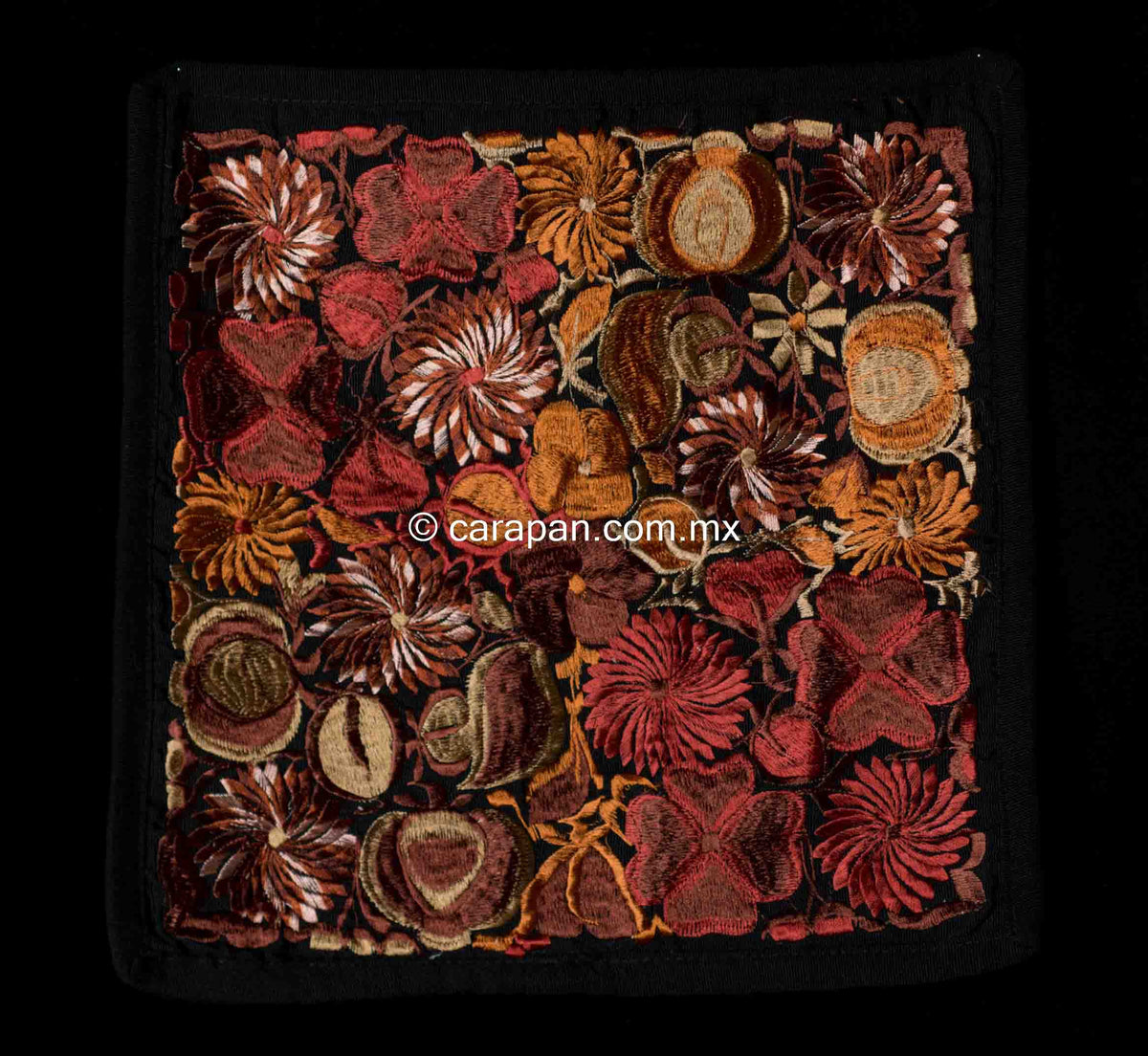 Brown cushion cover from Chiapas Mexico
