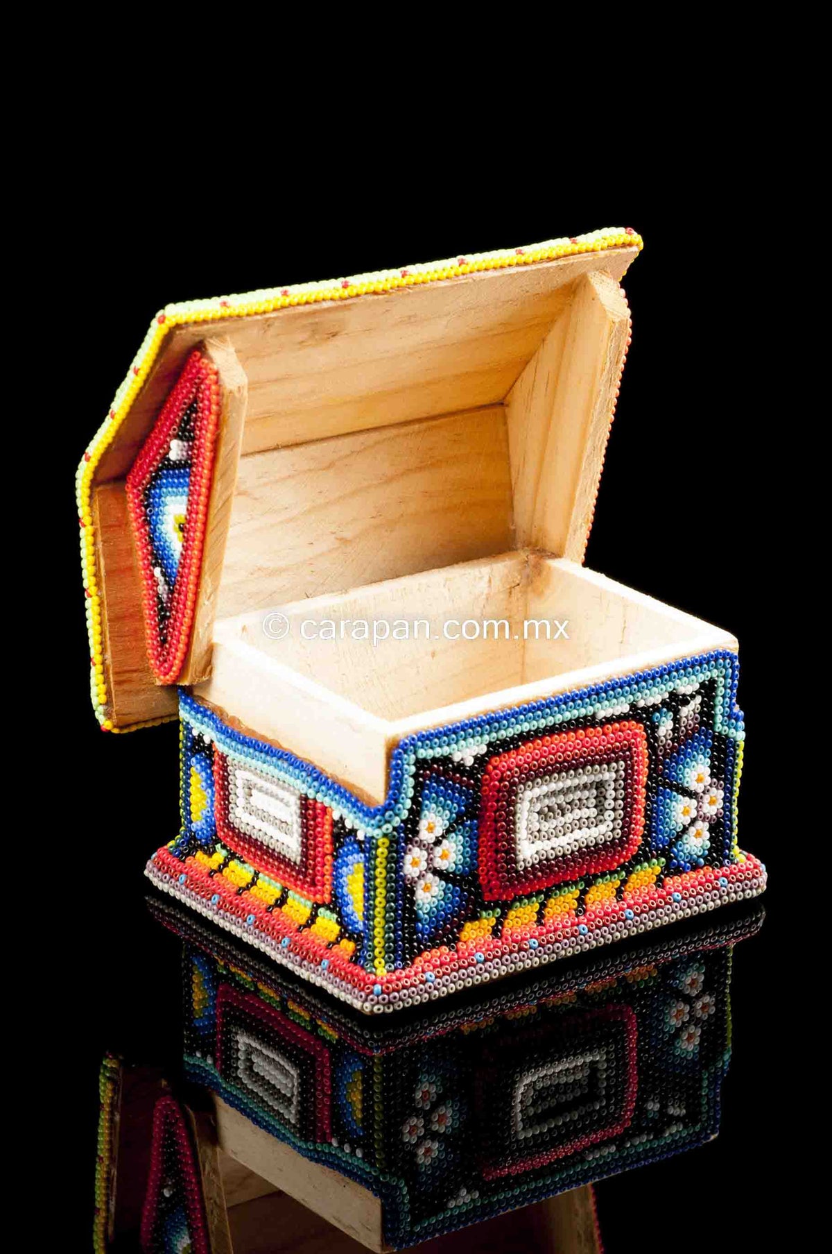 Huichol house box beaded