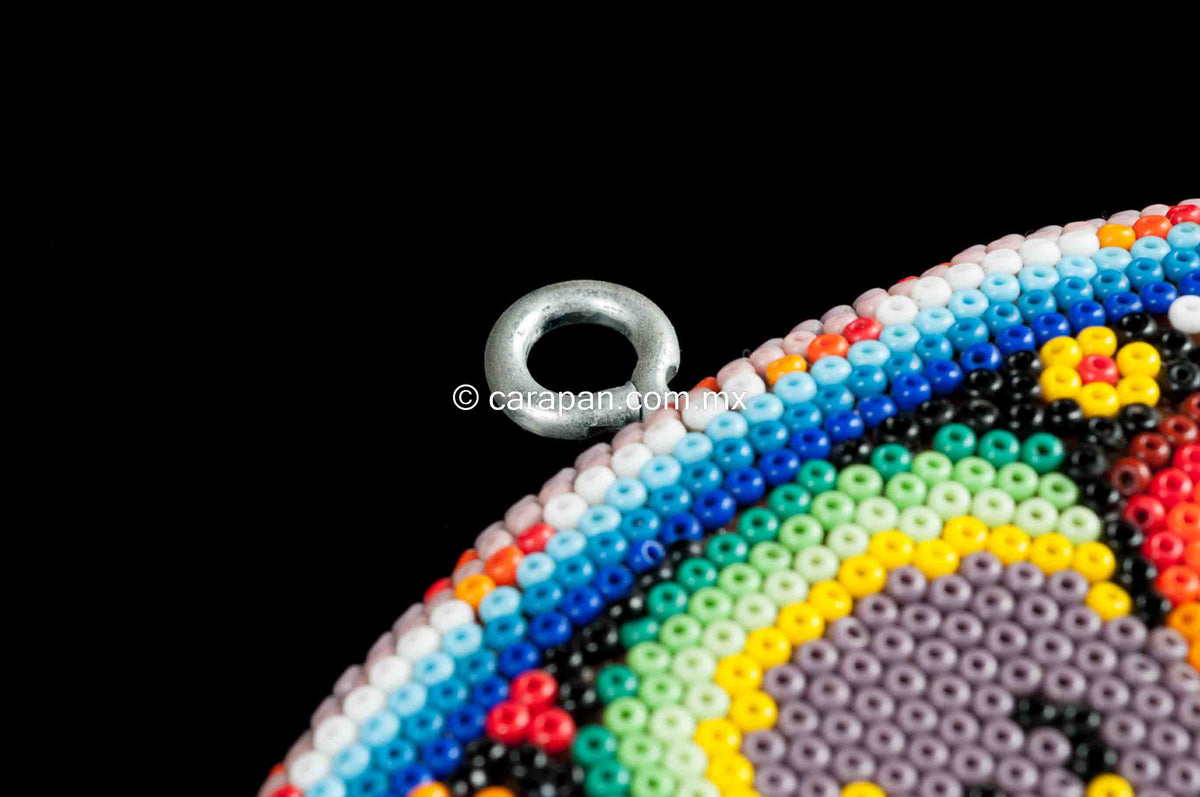 Rainbow Beads Huichol BEADED Snake Asp Serpent Huicholes Beads Mexico Bead