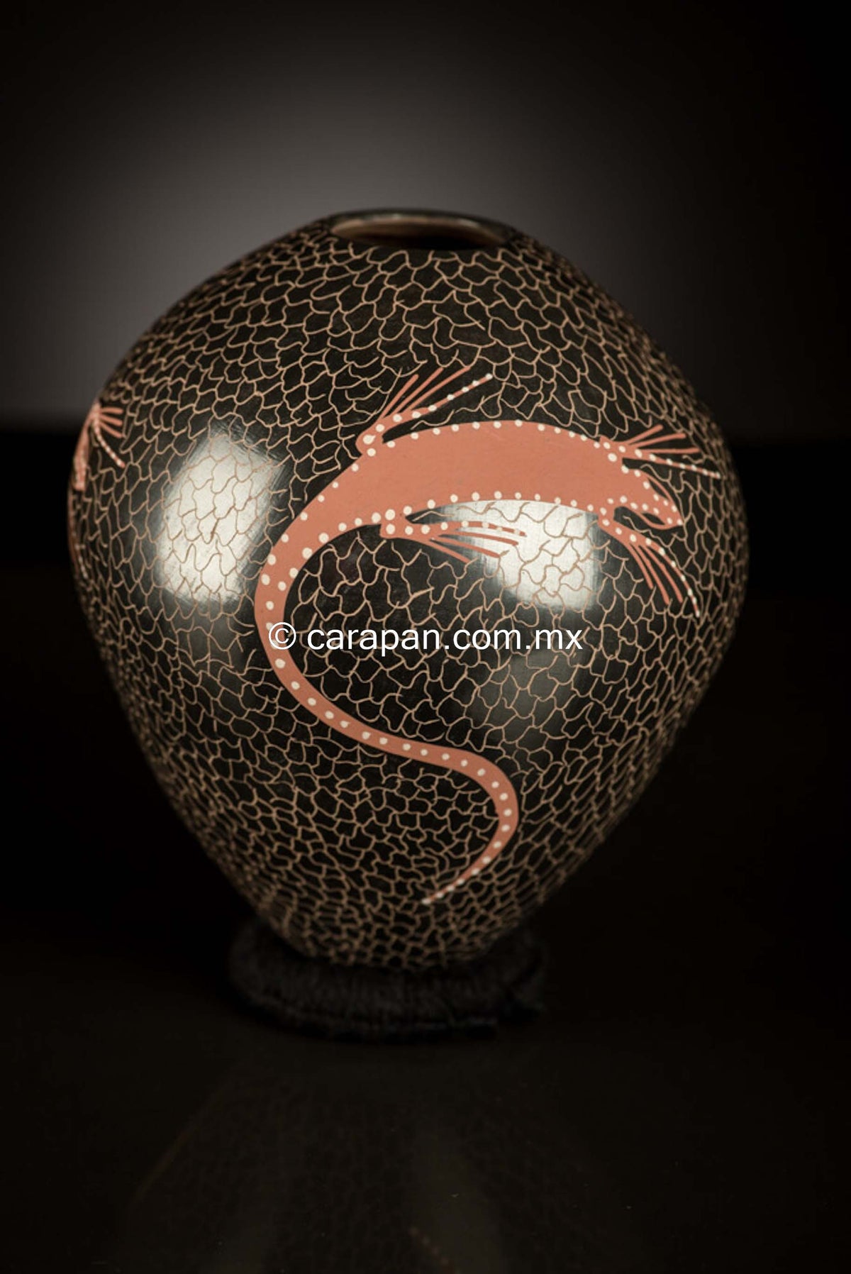 Mata-Ortiz-Fine-Ceramic-Pot-Lizards-Lucero-Casas-Grandes-