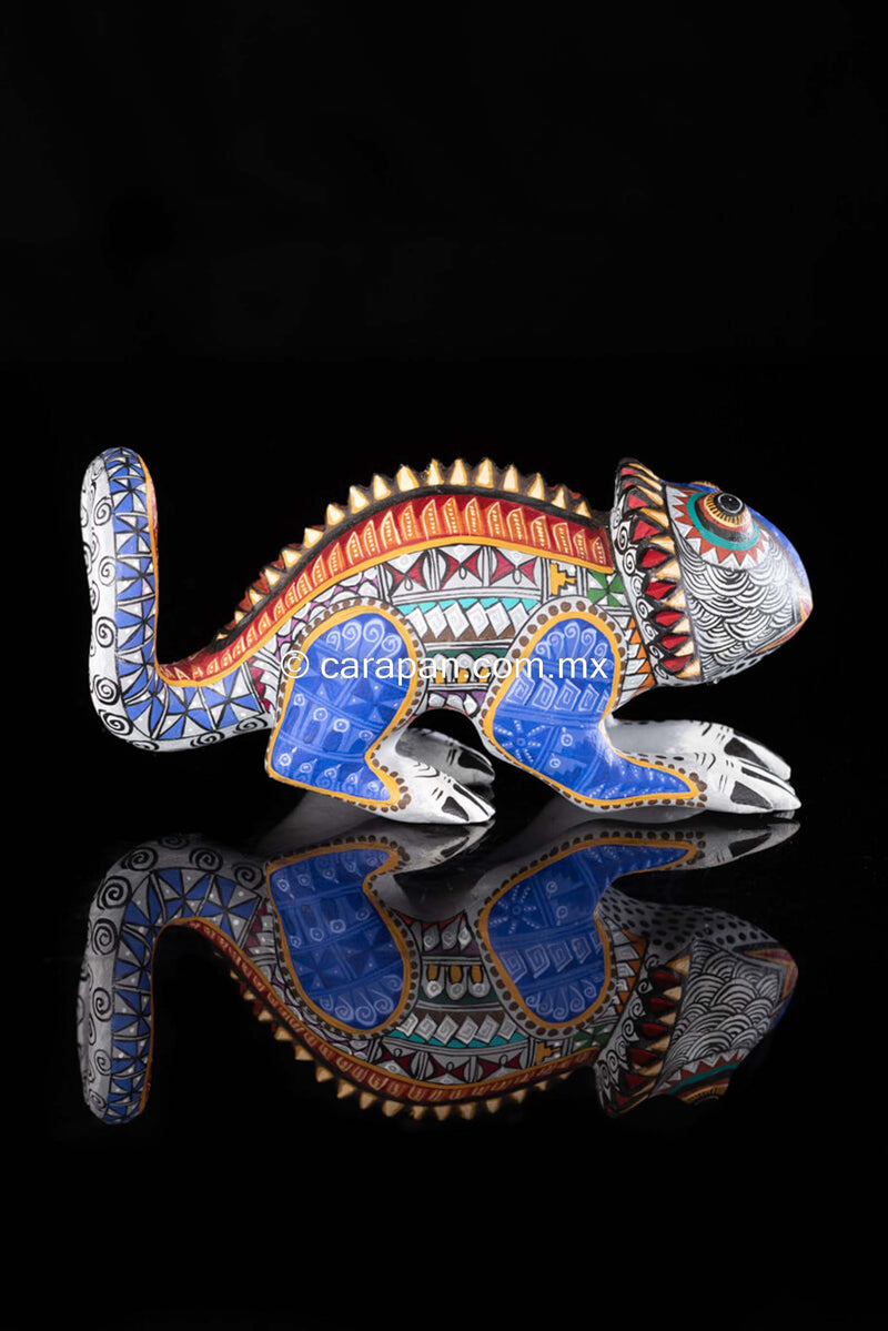 Chameleon Alebrije Wood Carving 