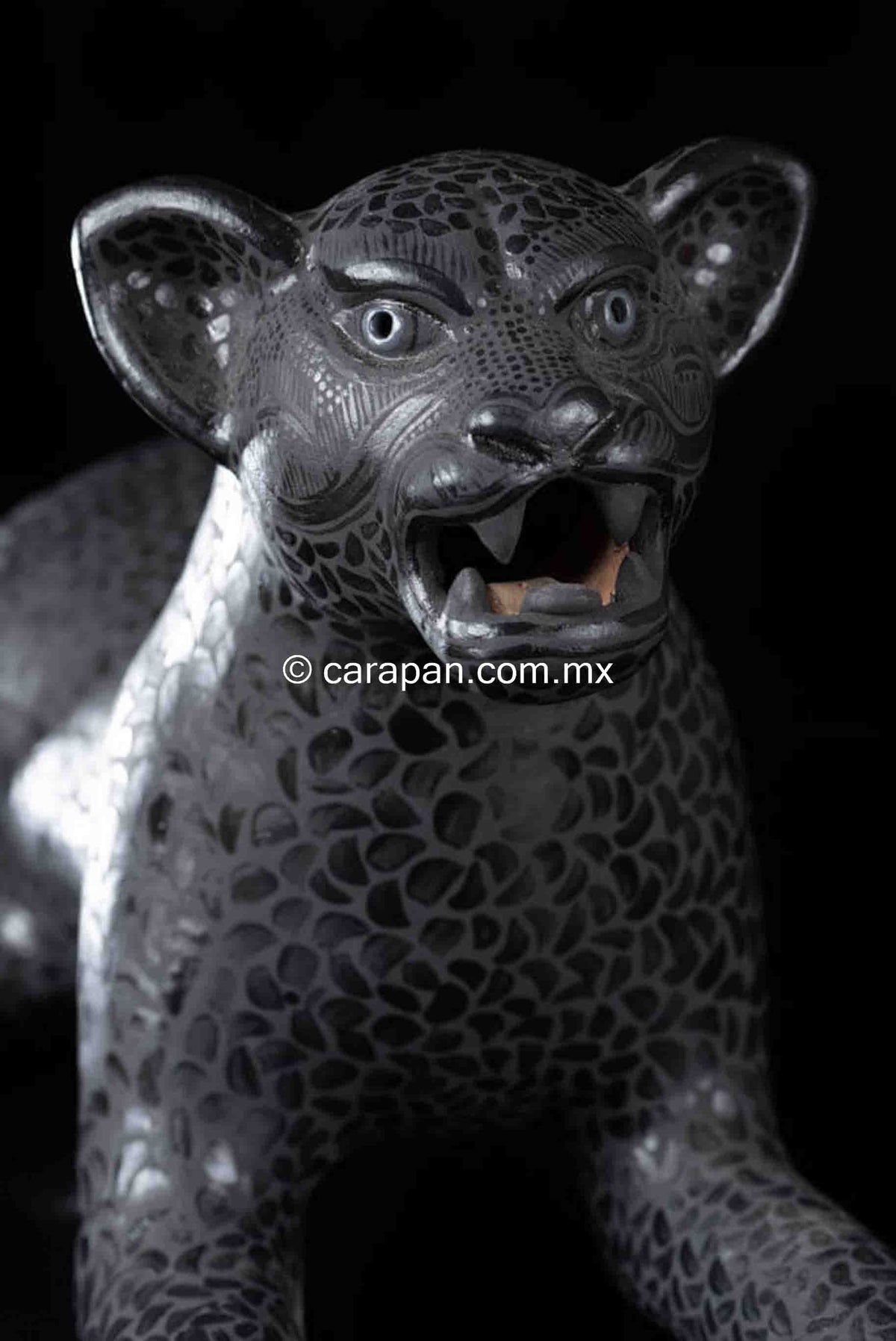Mexican Clay Jaguar from Amatenango Chiapas Fine Pottery Piece