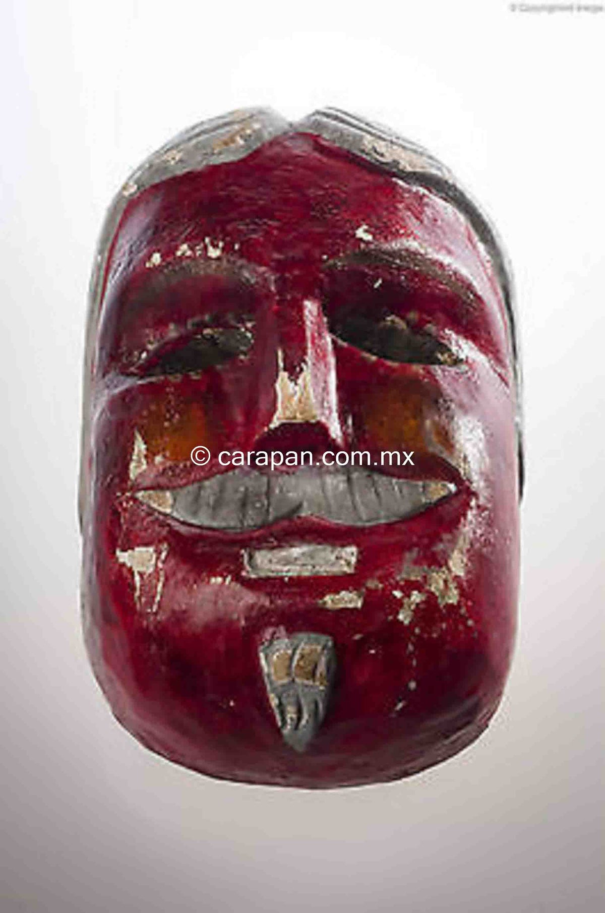 Mexican Dance Vintage Wood Red Mask Ca1950 Used