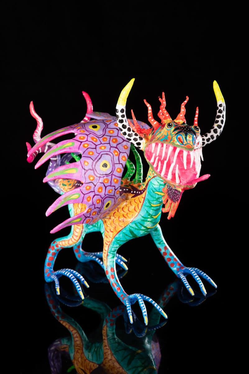 Alebrije Mexican Dragon Paper Mache Folk Art