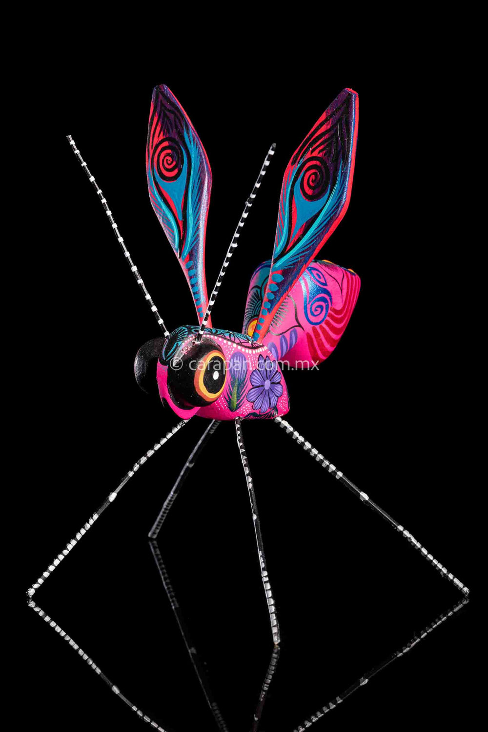 Red Wasp Alebrije Mexican Wood Carving