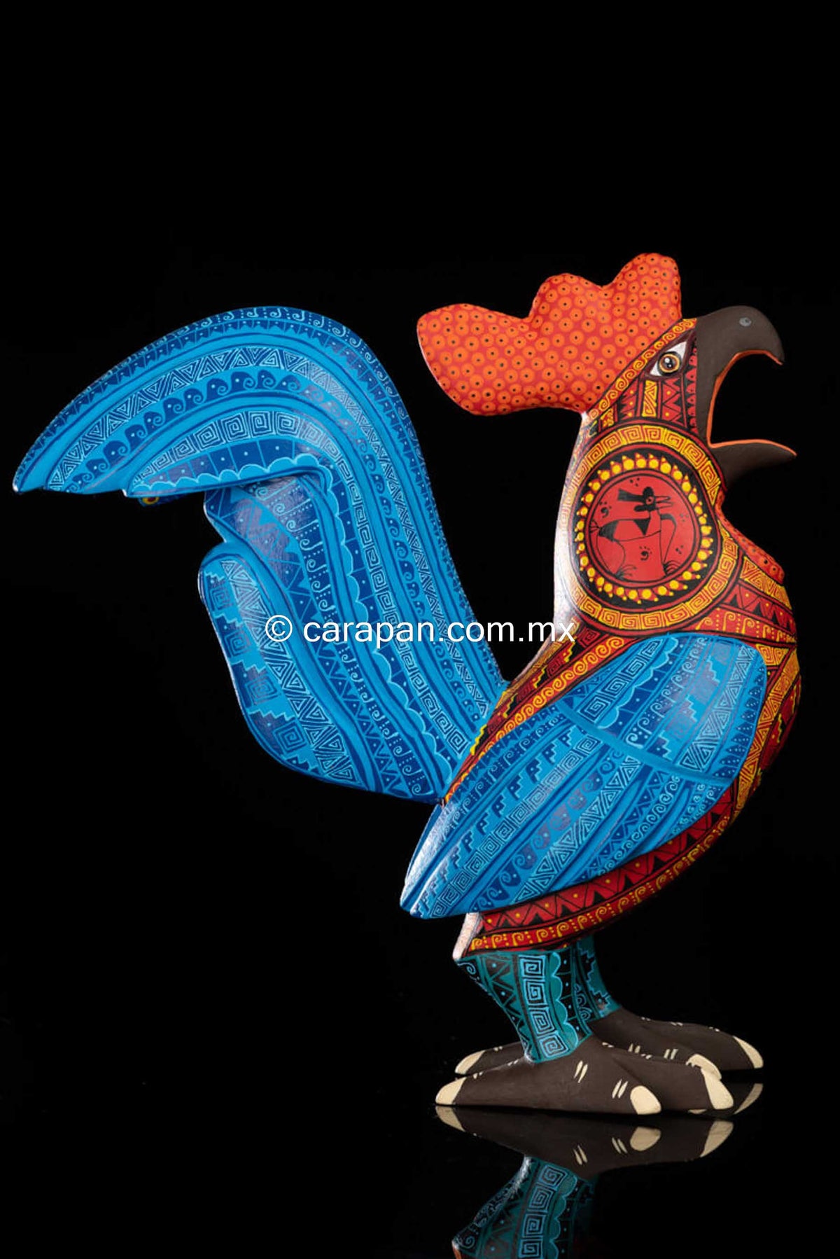 Rooster Alebrije Oaxacan Wood Carving