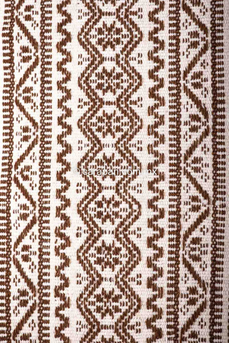 Mexican Purepecha Wool Indigenous Table Runner decorated with Stars and Geometric Pattterns
