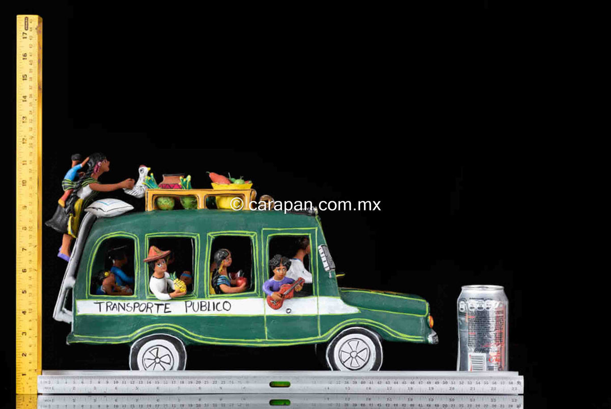 Mexican Clay Bus Ocumicho Art