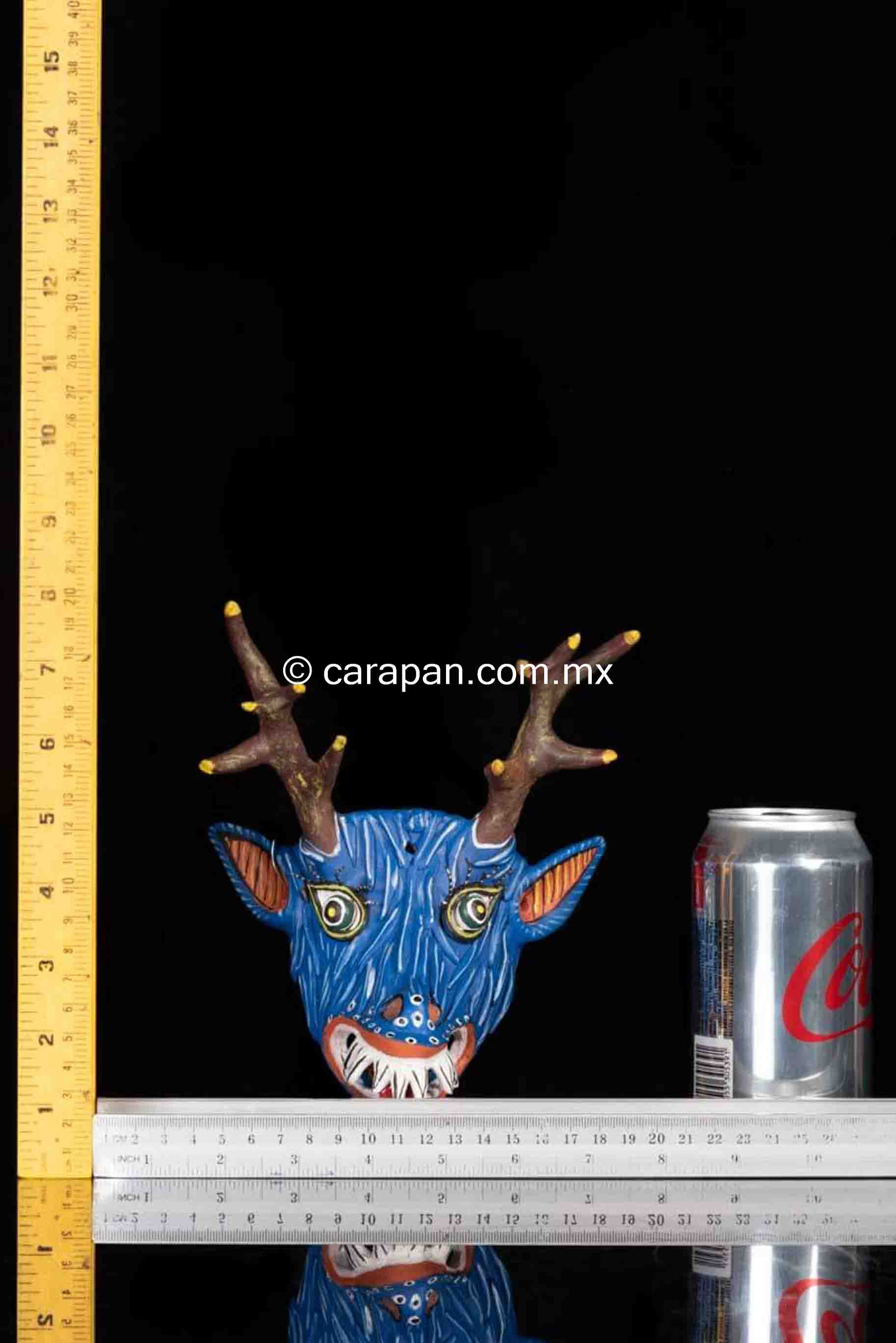 Clay Devil Masks, Set of 4 Fine Mexican Pottery from Ocumicho