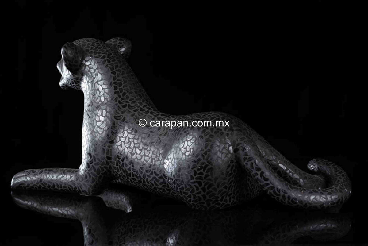 Mexican Clay Jaguar from Amatenango Chiapas Fine Pottery Piece
