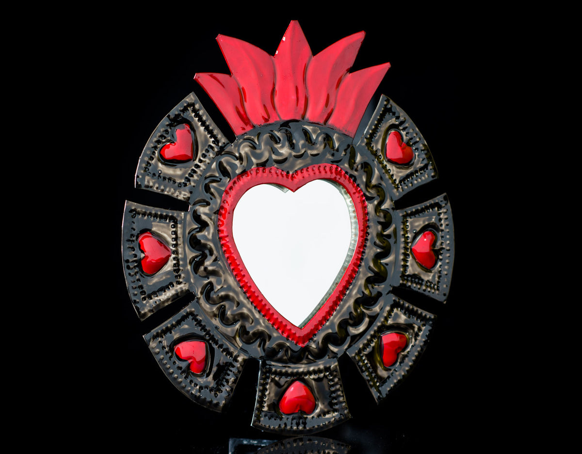 Tin heart from Oaxaca Mexico