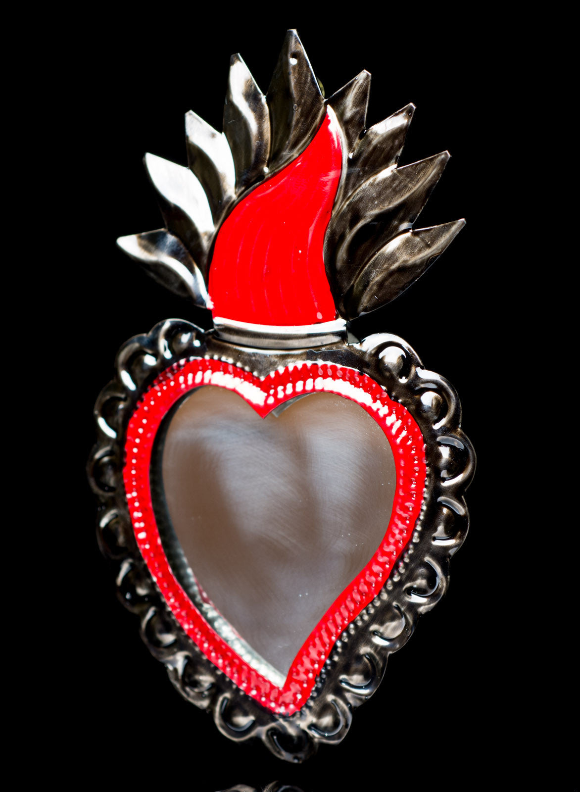 Tin heart from Oaxaca Mexico