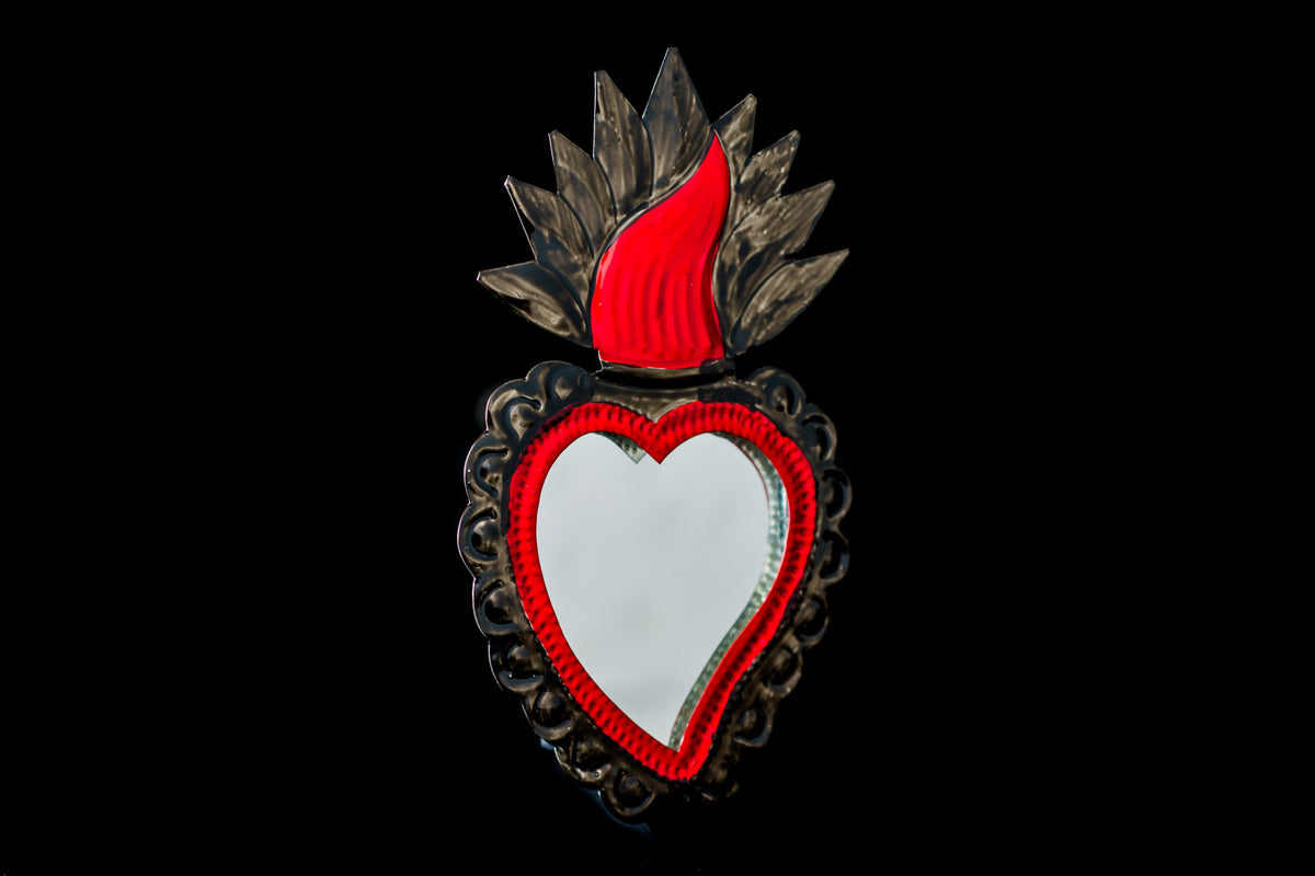 Tin heart from Oaxaca Mexico