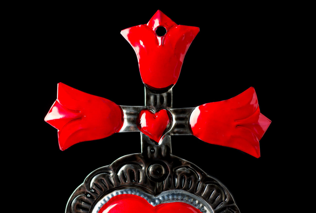 Tin heart from Oaxaca Mexico