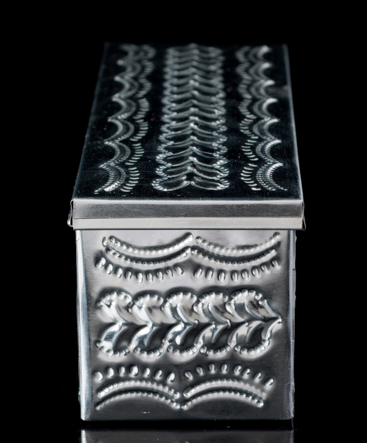 Oaxacan Tin Art Chiseled Box Mexican Folk Art