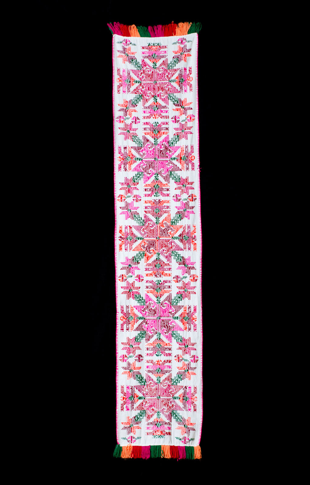 Embroidered Runner With 5 Stars by Teenek Indigenous People