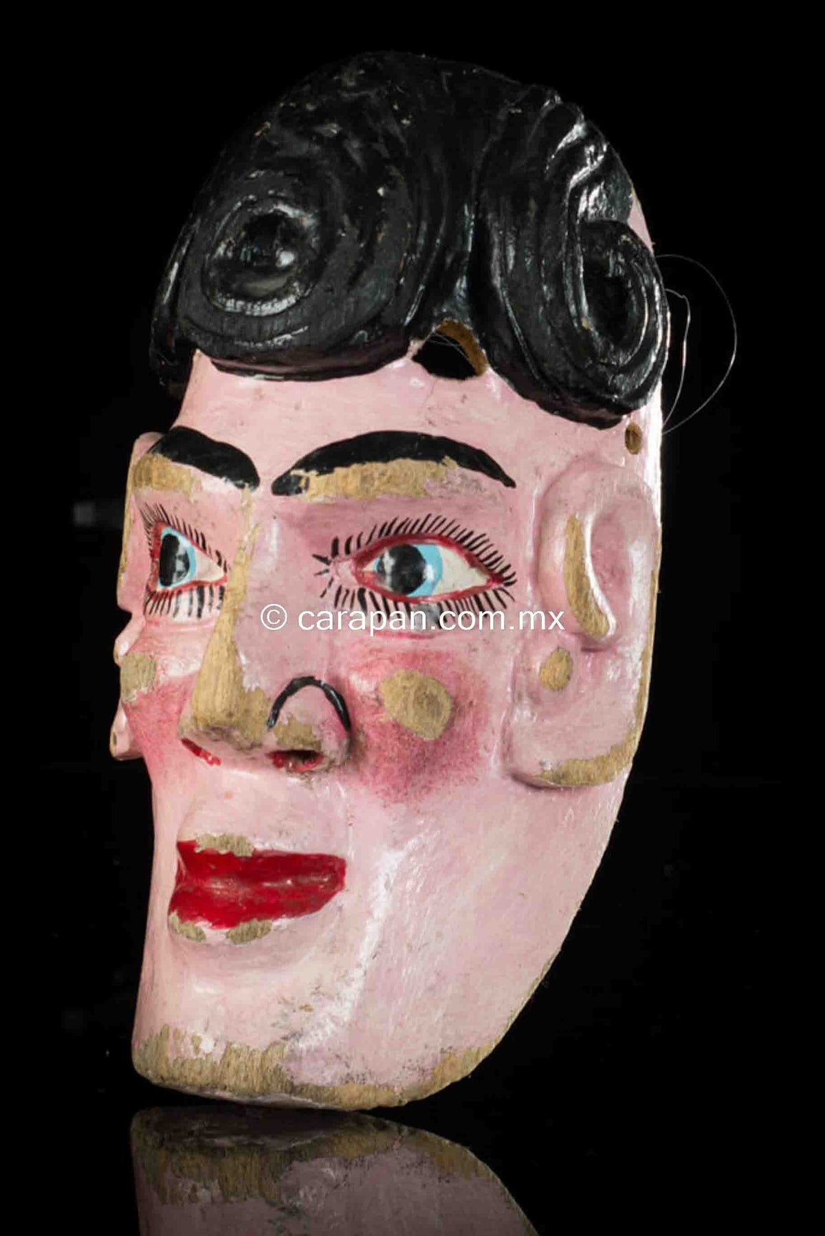 Vintage Mexican Dance Wood Mask Wooden Used Ca 1960's Mexican Folk Art – GALLERY SINCE 1950.