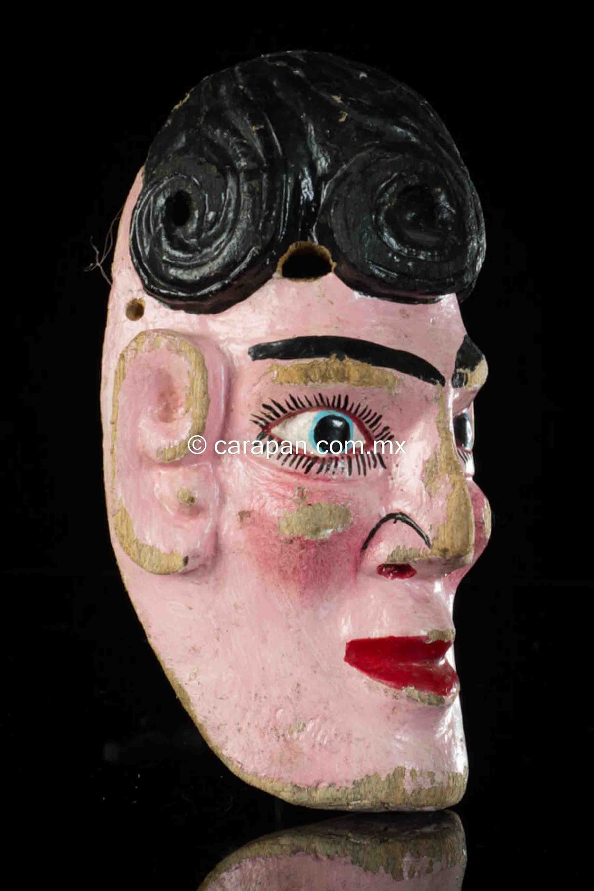 Vintage Mexican Dance Wood Mask