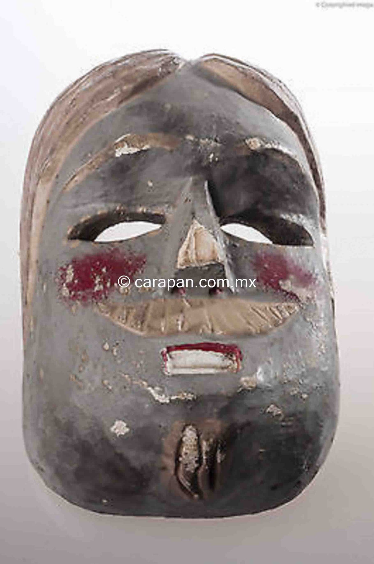 Mexican Dance Mask Wooden Used Vintage Ca 1950's Mexican Folk Art