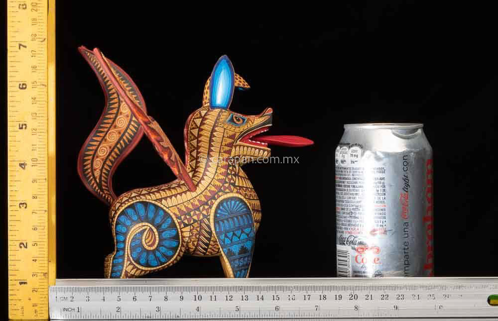 Dante Xoloitzcuintle Dog Coco Style Alebrije Oaxacan Wood Carving